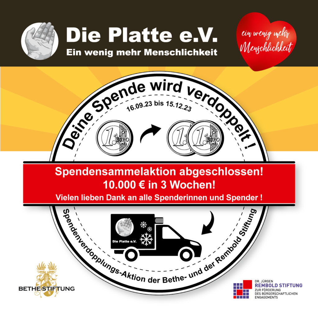 Platte e.V. - Spendenverdopplungsaktion 2023