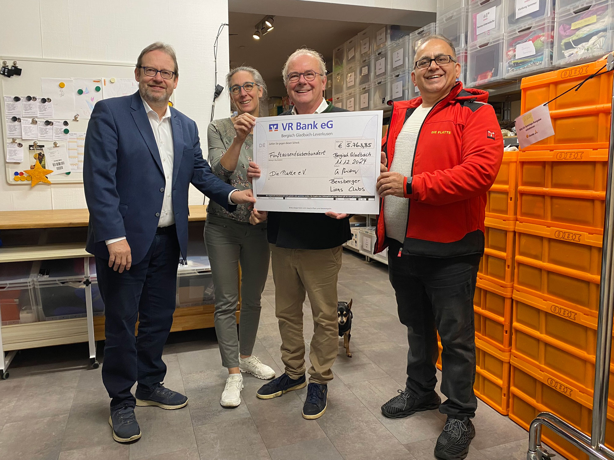 Scheckübergabe Bensberger Lions Clubs, Dezember 2024