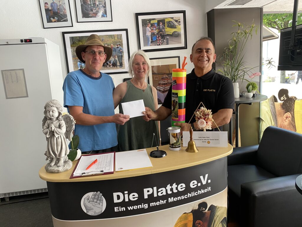Die Platte e.V. - Spende aus Geburtstagssammlung zum 60.