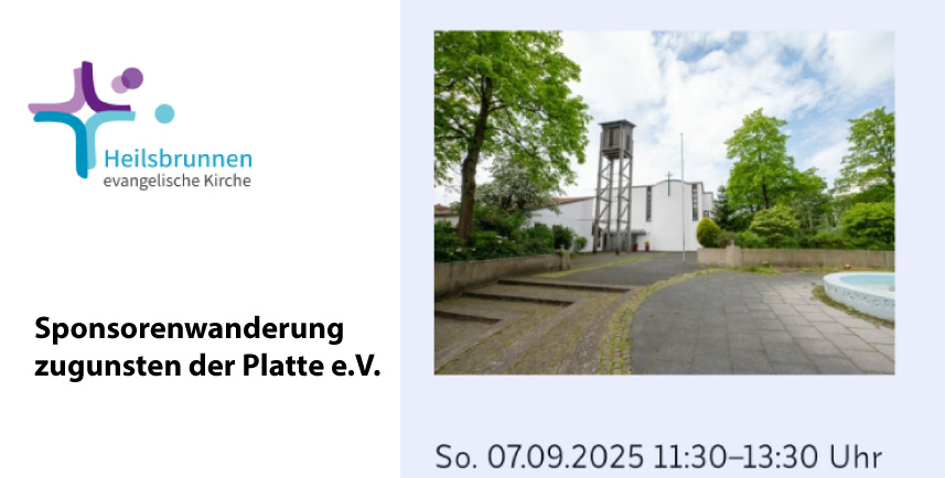 Platte e.V. - Sponsorenwanderung der Kirche zum Heilsbrunnen 2025